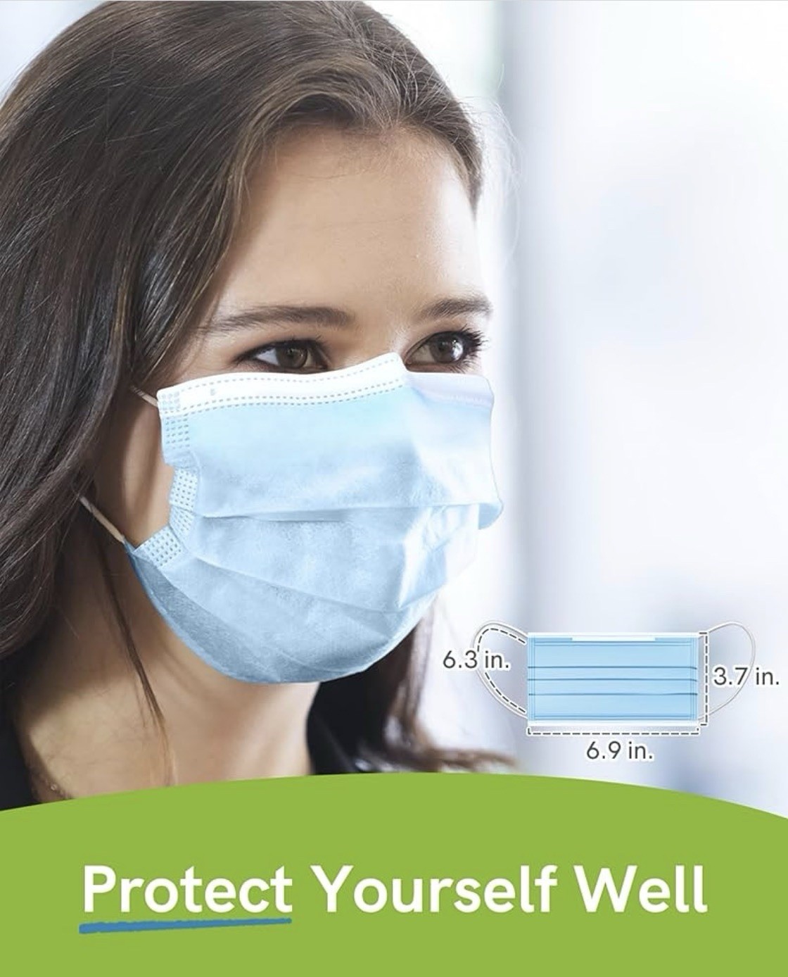50 PCS Disposable Face Mask 3-Ply Non Medical Surgical Earloop Mouth Dust Cover