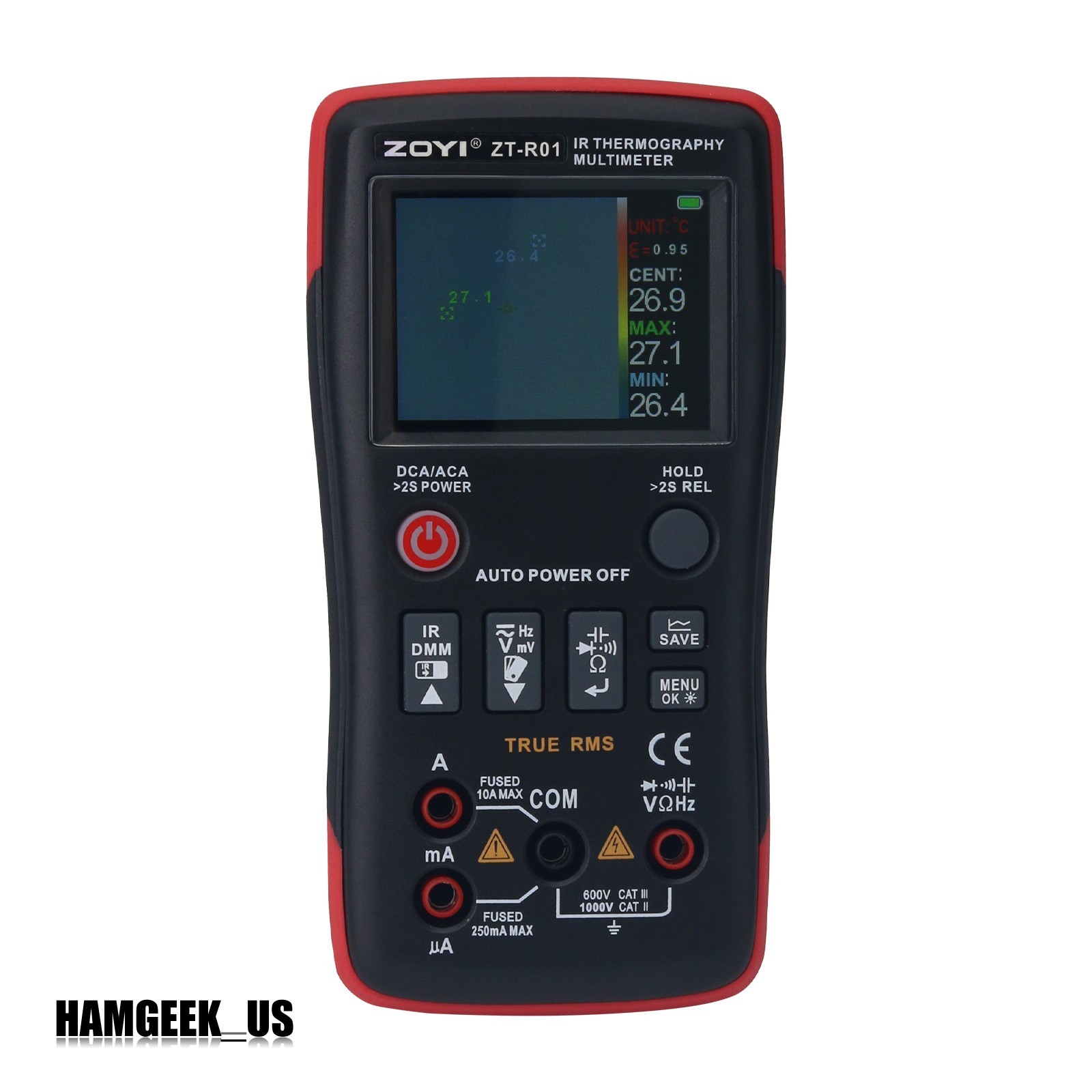 Thermal Imaging Multimeter ZT-R01 IR Digital Multimeter with IPS Color Screen