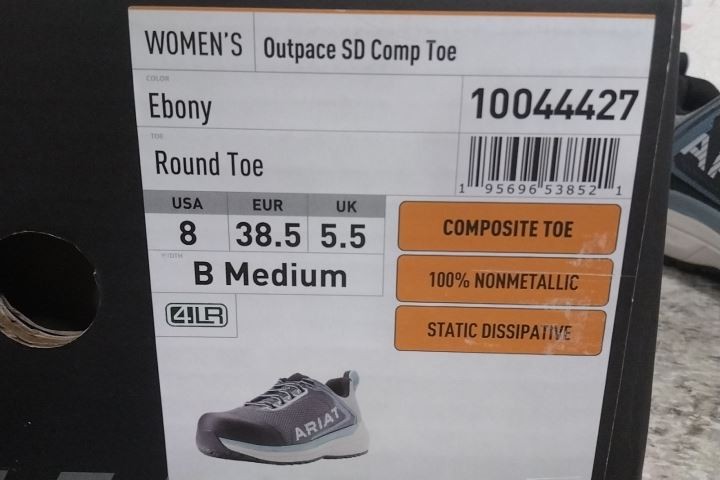 Ariat 10044427 Size 8 B Women’s Gray/Light Blue Athletic Style Work Shoe