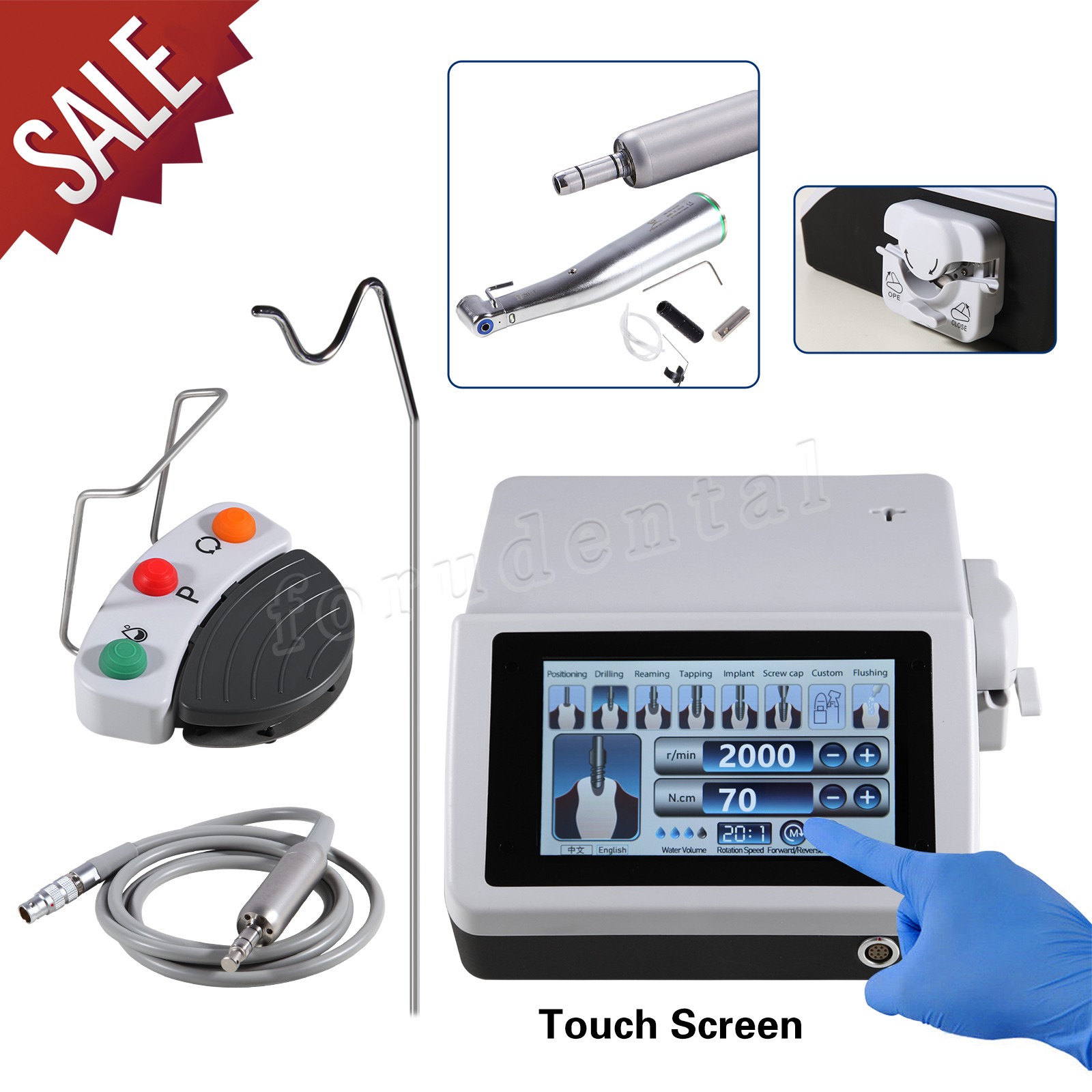 Dental Implant Motor System Brushless Micromotor 20:1 Surgical Handpiece ty