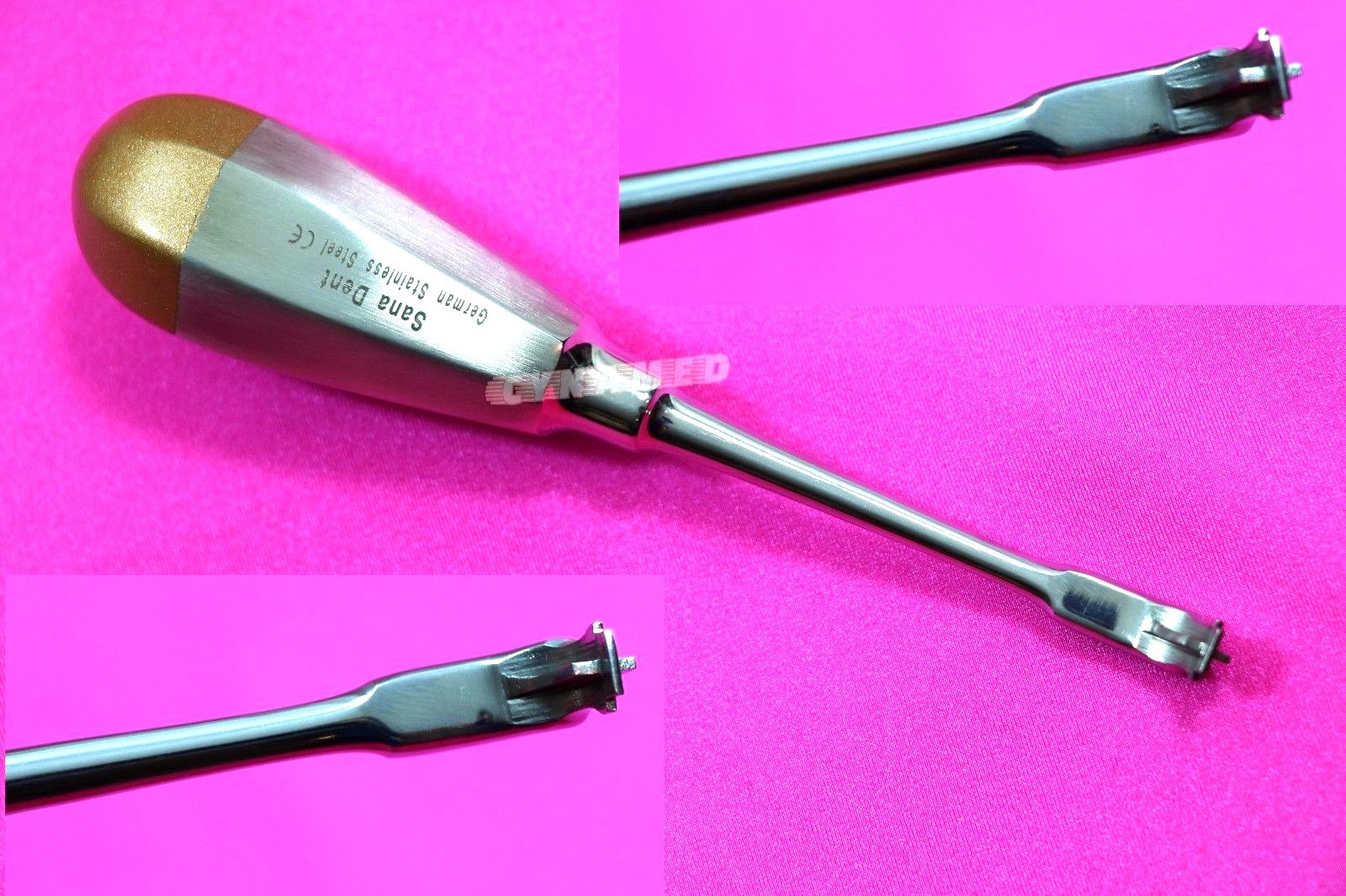 GERMAN CROWN REMOVER -Offset Crown Splitter Remover Elevator Handle Dental
