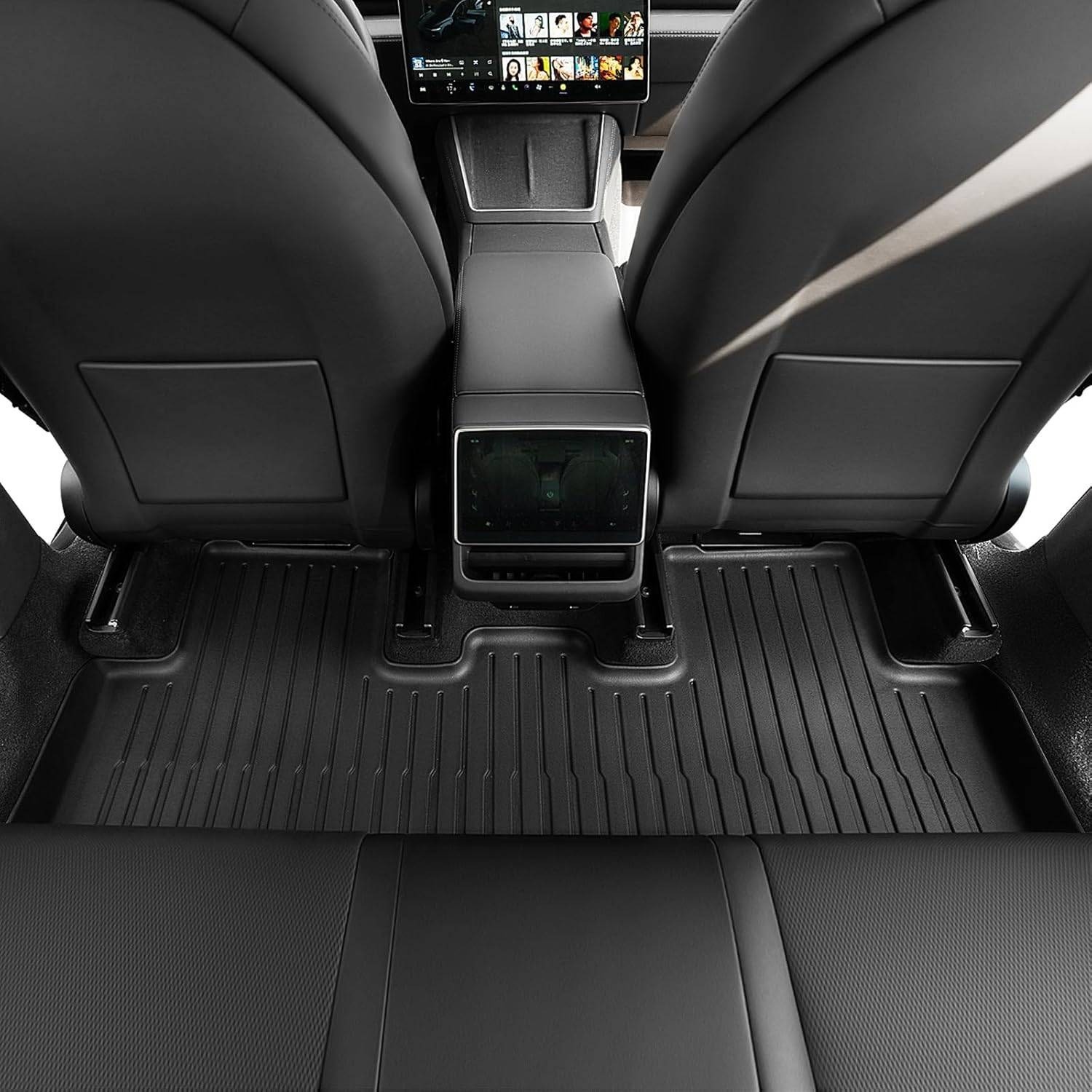 LOZUZ Tesla Model Y Floor Mats TPE Premium Car All Weather Floor Liners 6 pcs