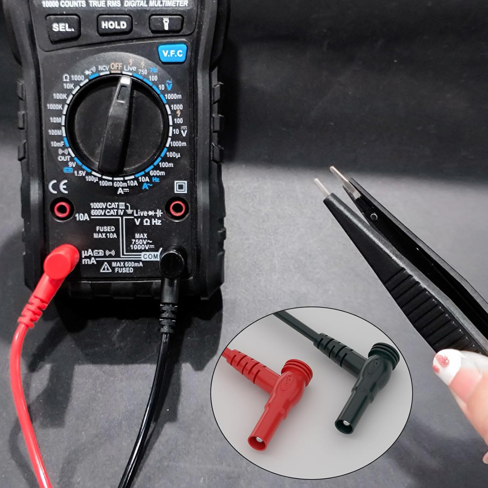 21pcs Multimeter Test Lead Kit Alligator Clip Back Prob Wire Tool for Automotive