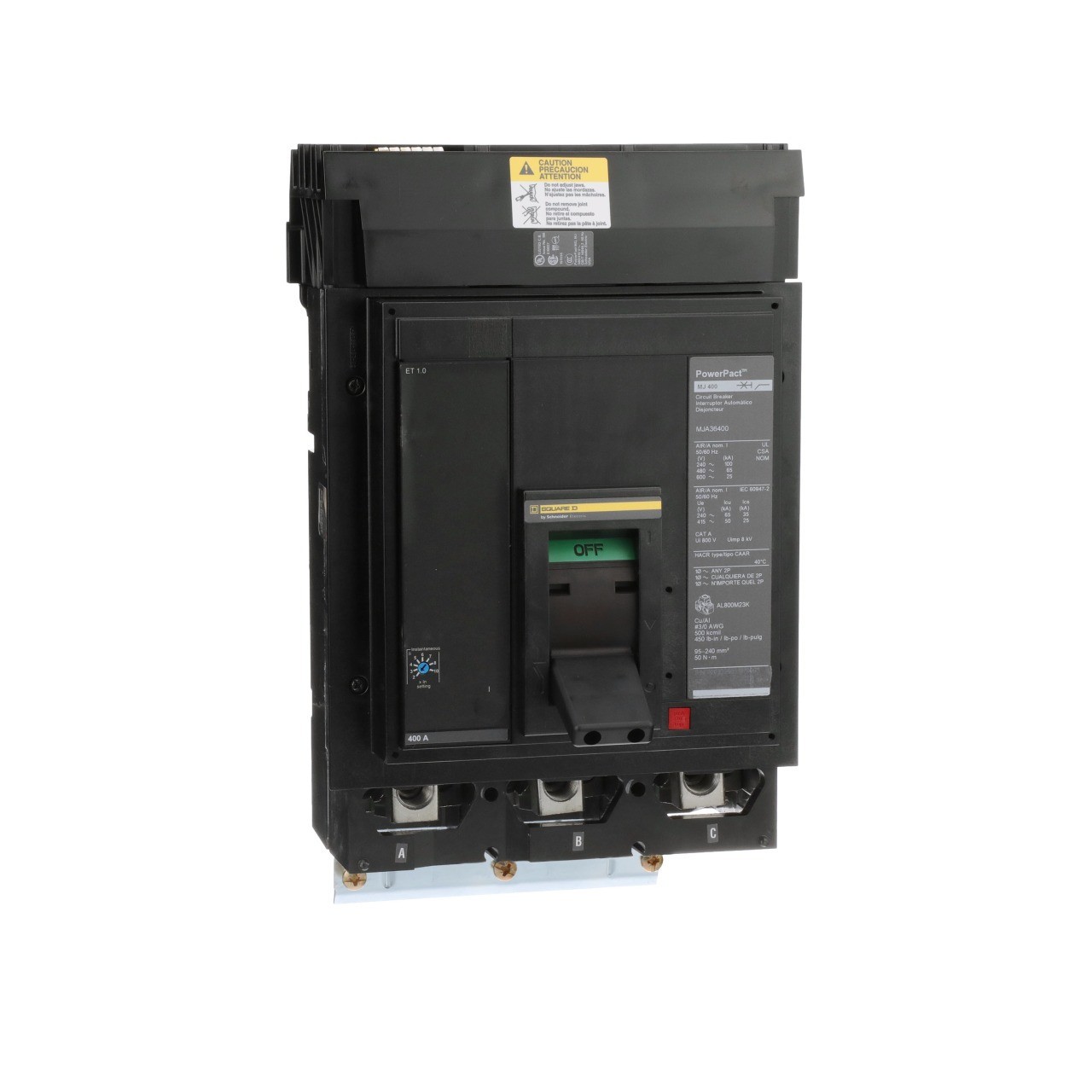 Square D MJA36400 600VDC 3 Poles Line Circuit Breaker