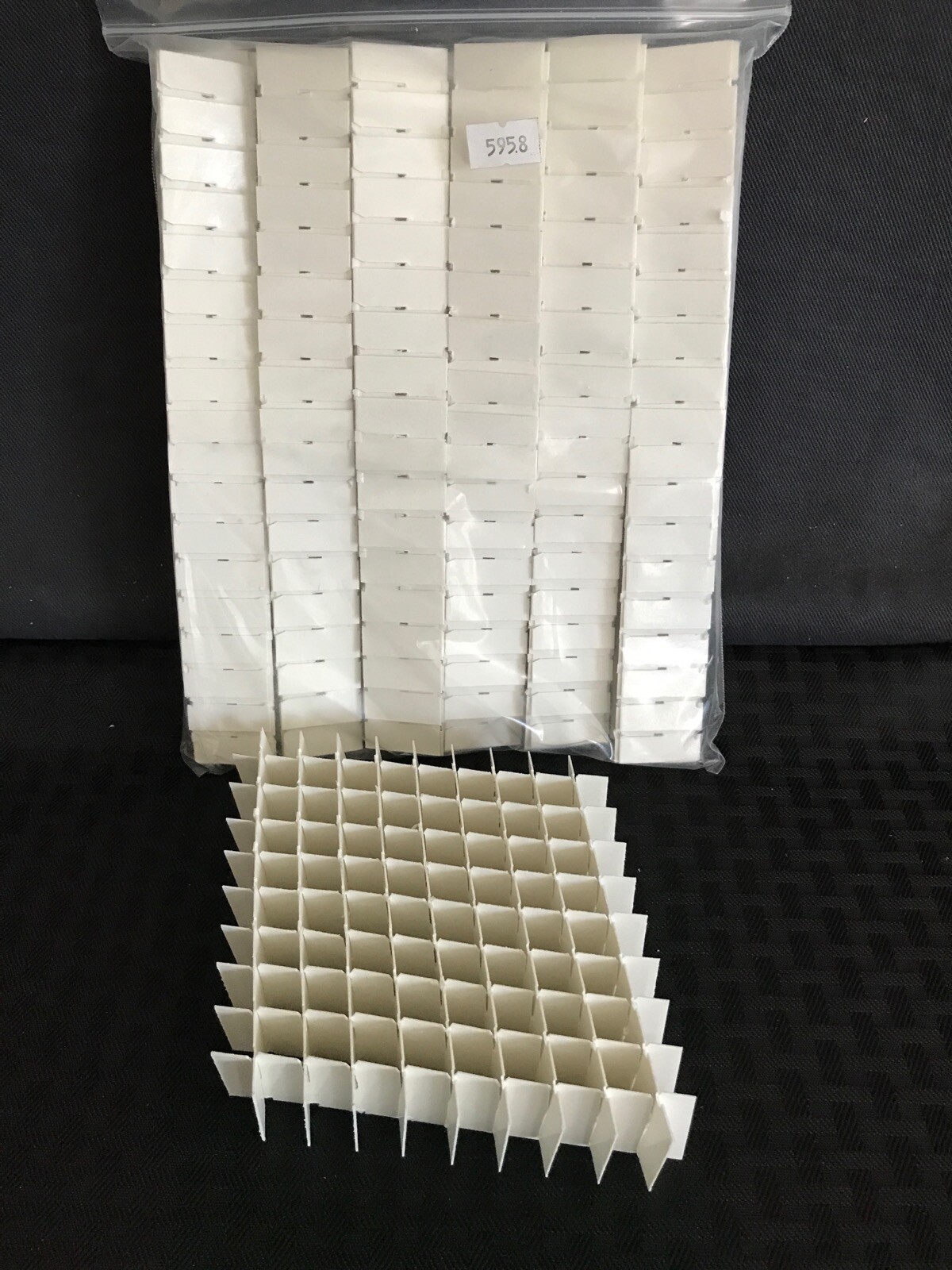 (12) Fiberboard 100-Place Grid Divider for 5” x 5” Cryo Vial Freezer Box 5958
