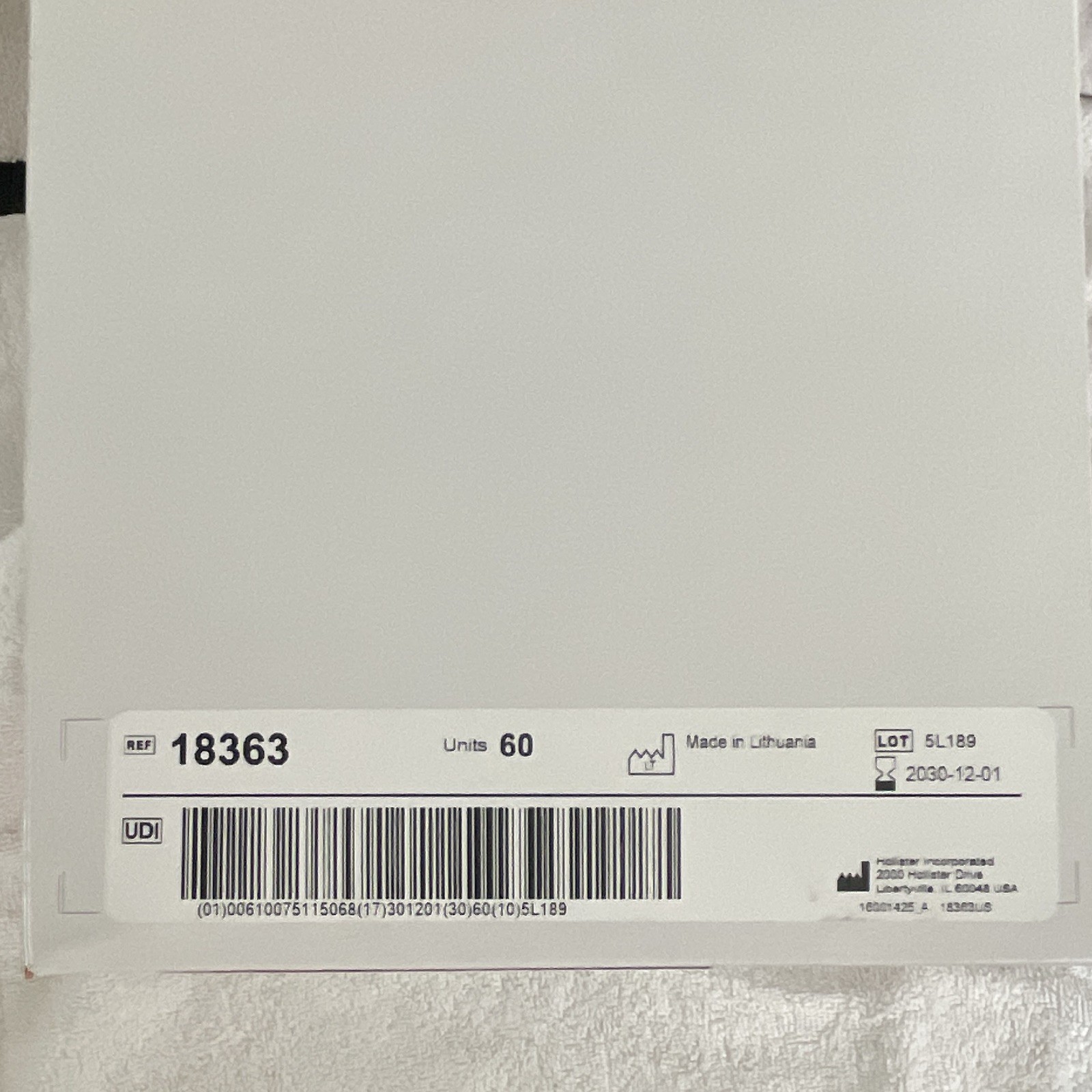 Hollister New Image 18363 2-Piece Closed Ostomy Pouch 2-1/4″ (57mm) 60ct