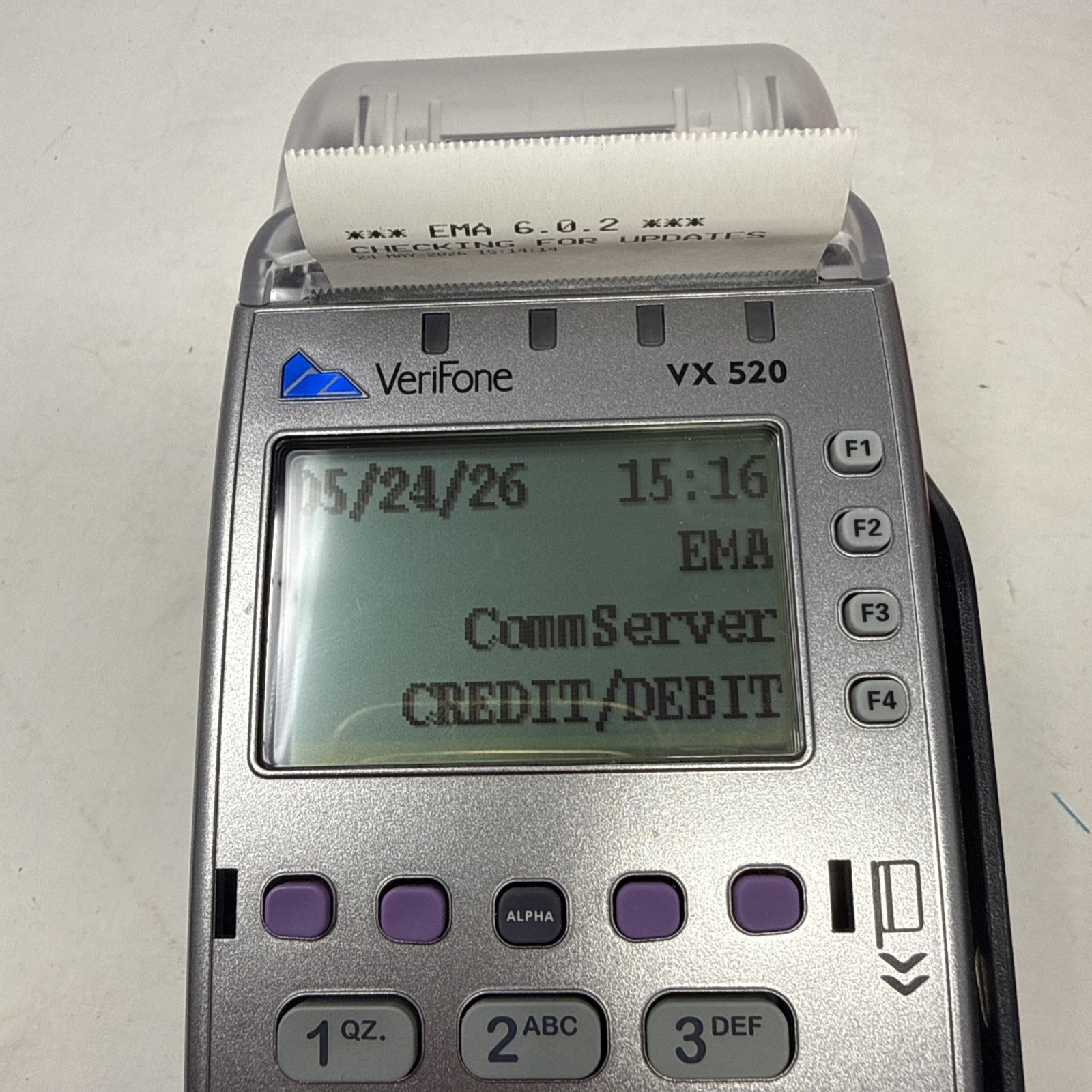 VeriFone VX520 EMV Credit Card Reader POS Terminal Working Printer