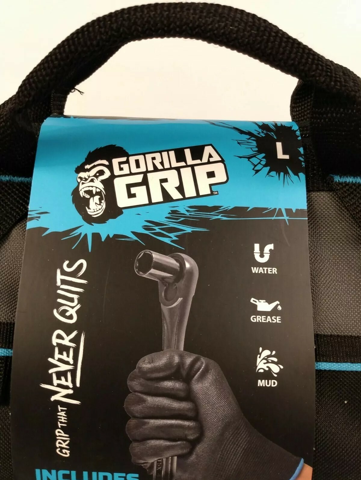 Grease Monkey Gorilla Grip 20 Gloves Mechanic Maximum Gripping Large Grab Go Bag