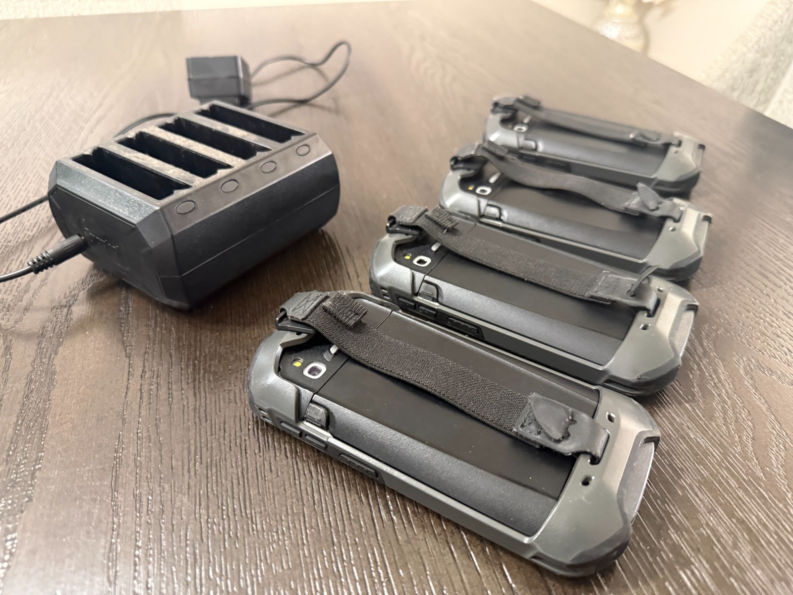 Lot of 4 Zebra TC57HO Android Barcode Scanners + 4-Slot Battery Charger