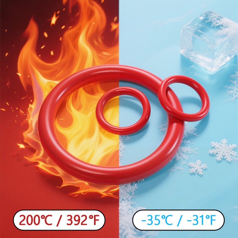 Silicone Rubber O Rings Metric Food Grade 3.5mm Cross Section 5mm-39mm ID O Ring