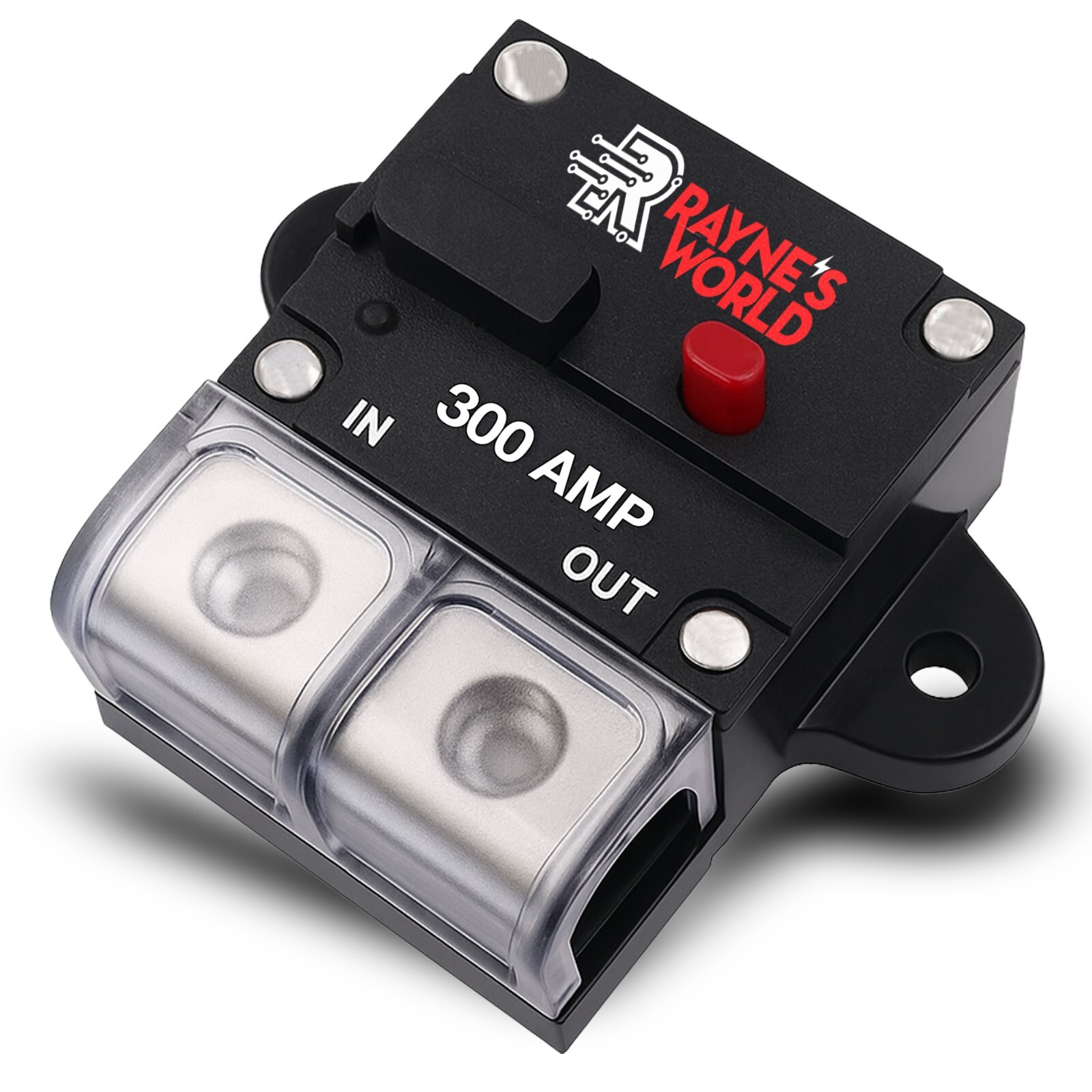 2 PACK 300 Amp 12-48V DC Inline Circuit Breaker with Cover Car/Audio/Boat/Solar
