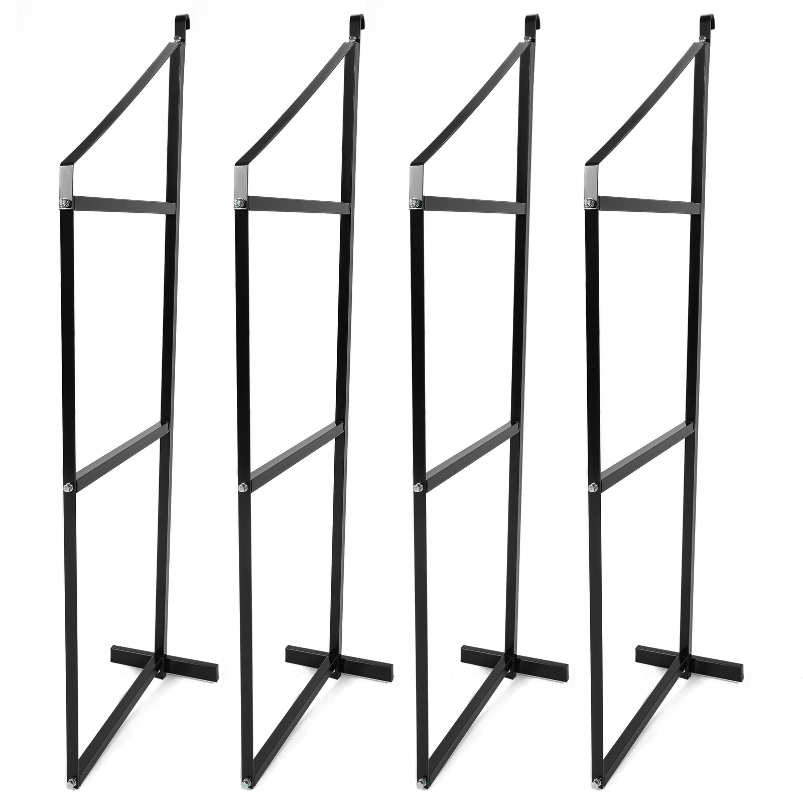 4 Pack Black Cargo Shipping Container Shelving Shelf Brackets Universal Fitment