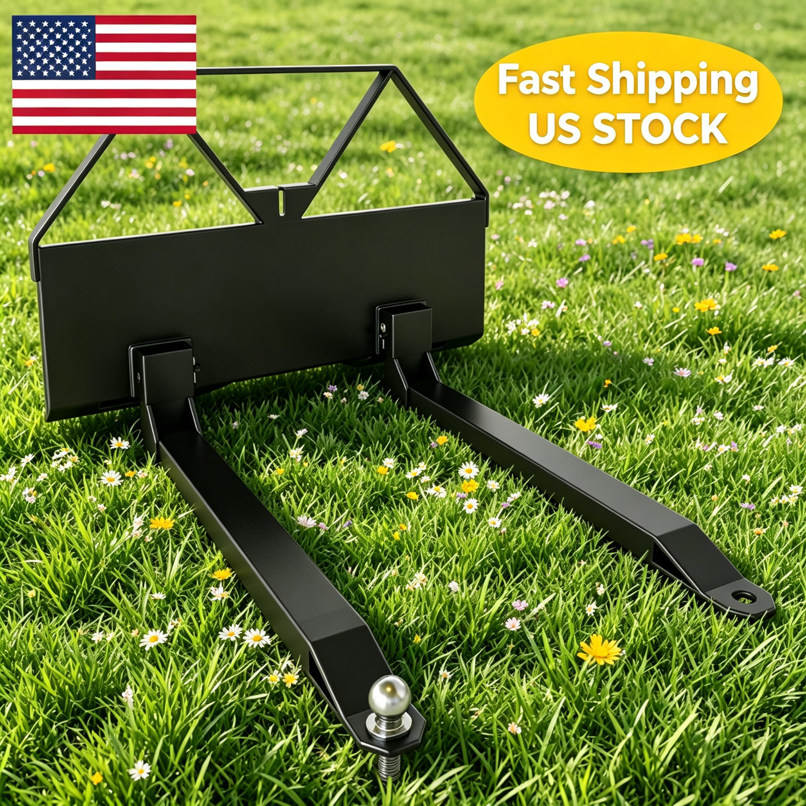 2600 LBS Duty Q235 Steel 46″ Pallet Forks for Tractor Loader Farms Heavy