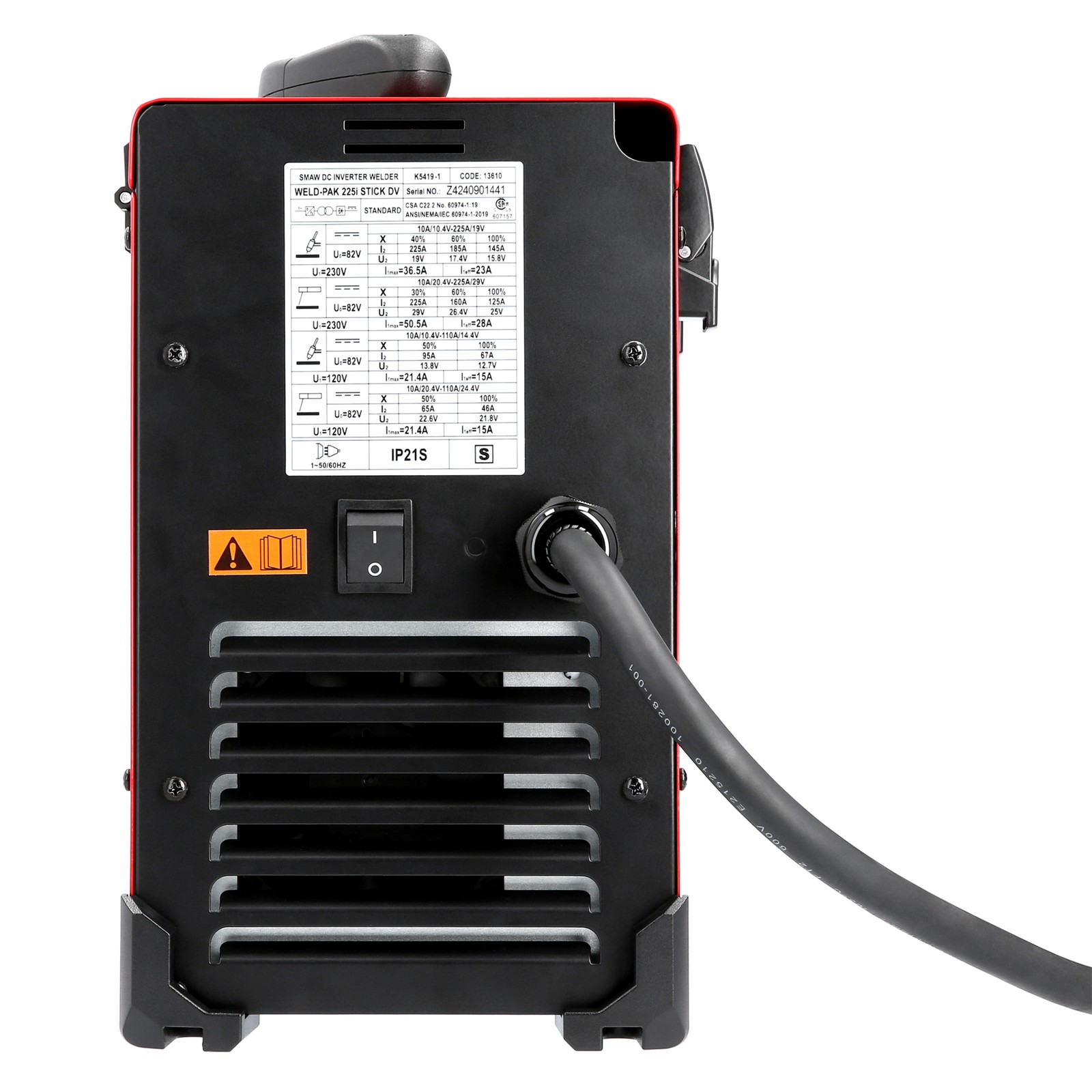 Lincoln Electric Weld-Pak 225i Stick/TIG Welder, Dual Voltage 120/230V, 225 Amp