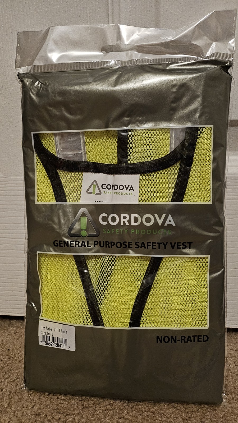 Cordova General Purpose Safety Men’s Vest Model # V111W – Reflective Tape