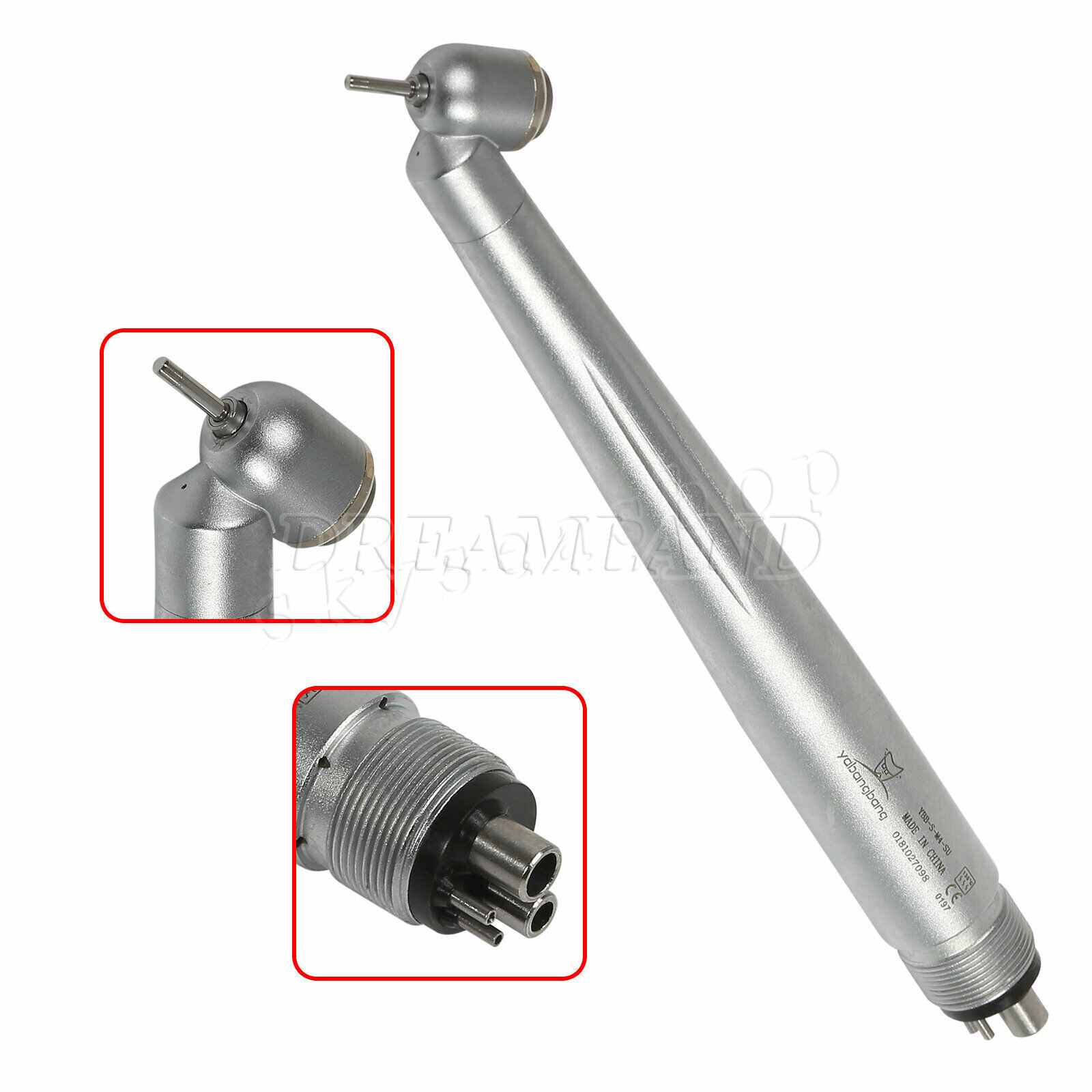1-5 NSK Style Dental 45 Degree Surgical High Speed Handpiece Push Button 4Hole