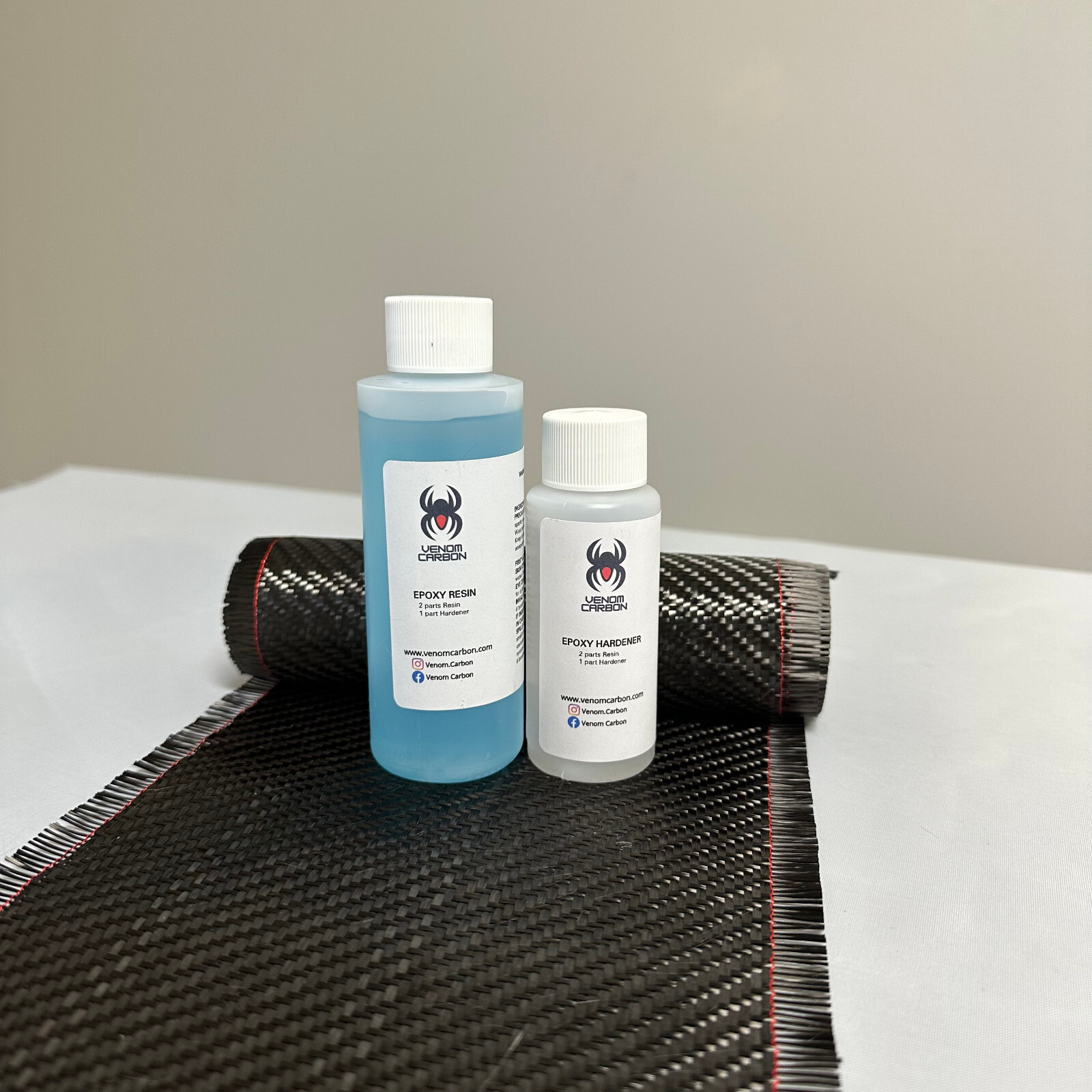 6″ x 5FT Twill Weave Carbon Fiber Fabric Cloth Resin Kit