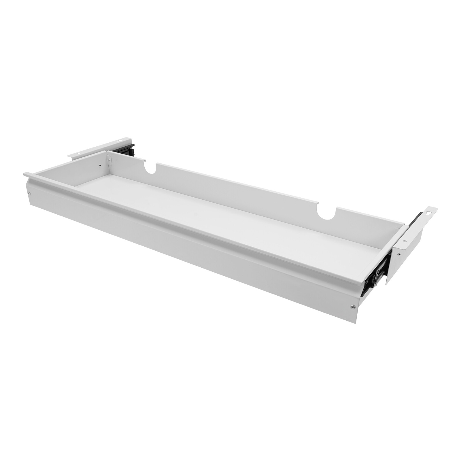 33in White Space Saver Sliding Under Desk Storage Drawer Pull-out Drawer White.