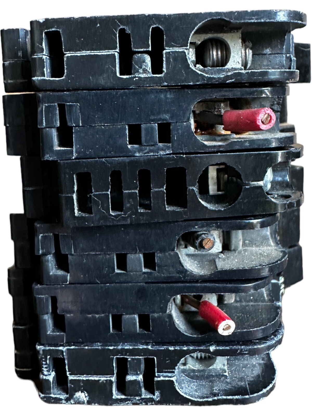 Lot of 6 Federal Pacific FPE NC115 Circuit Breaker 15A 1-Pole Stab-Lok Red Bezel