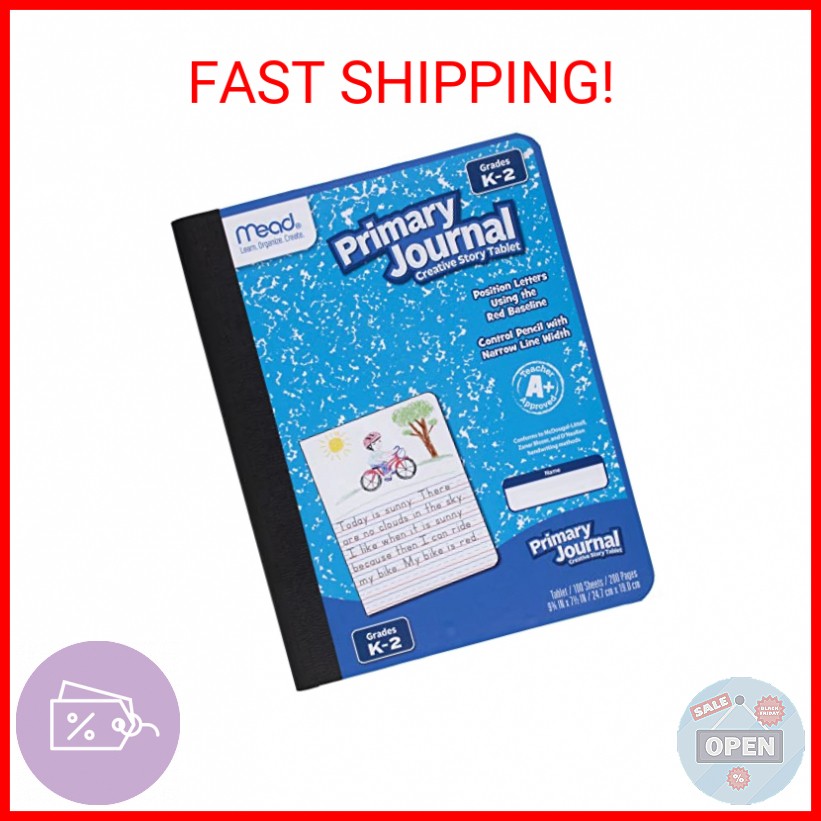 Mead Primary Journal Creative Story Tablet, Grades K-2, 7-1/2″ x 9-3/4″, 100 She