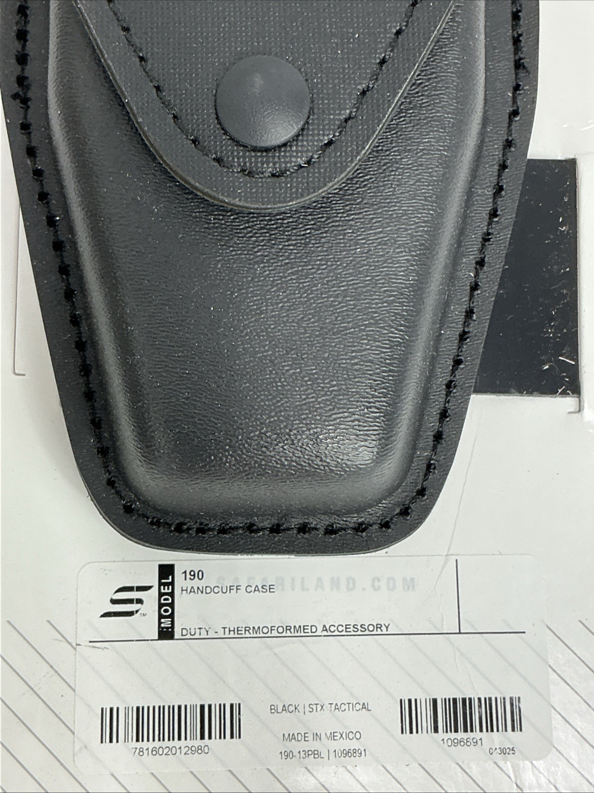 Safariland STX Tactical Black 190-13PBL Handcuff Case Brand New