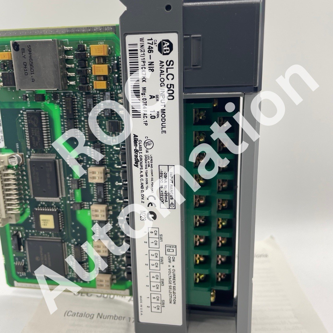 Surplus Pre-owned Allen Bradley 1746-NI8 /A SLC 500 8-Channel Analog Input Modul