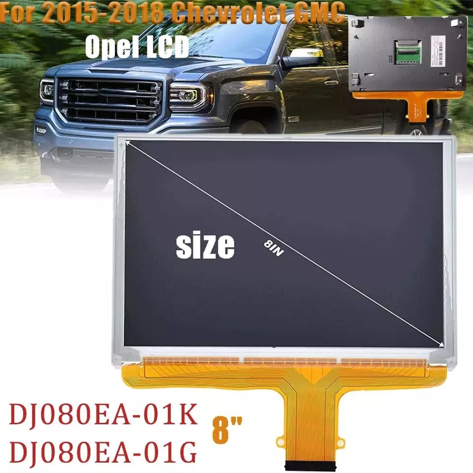 8 Inch DJ080EA-01K Display Touch Screen for 2014-2018 Chevrolet Silverado LCD *