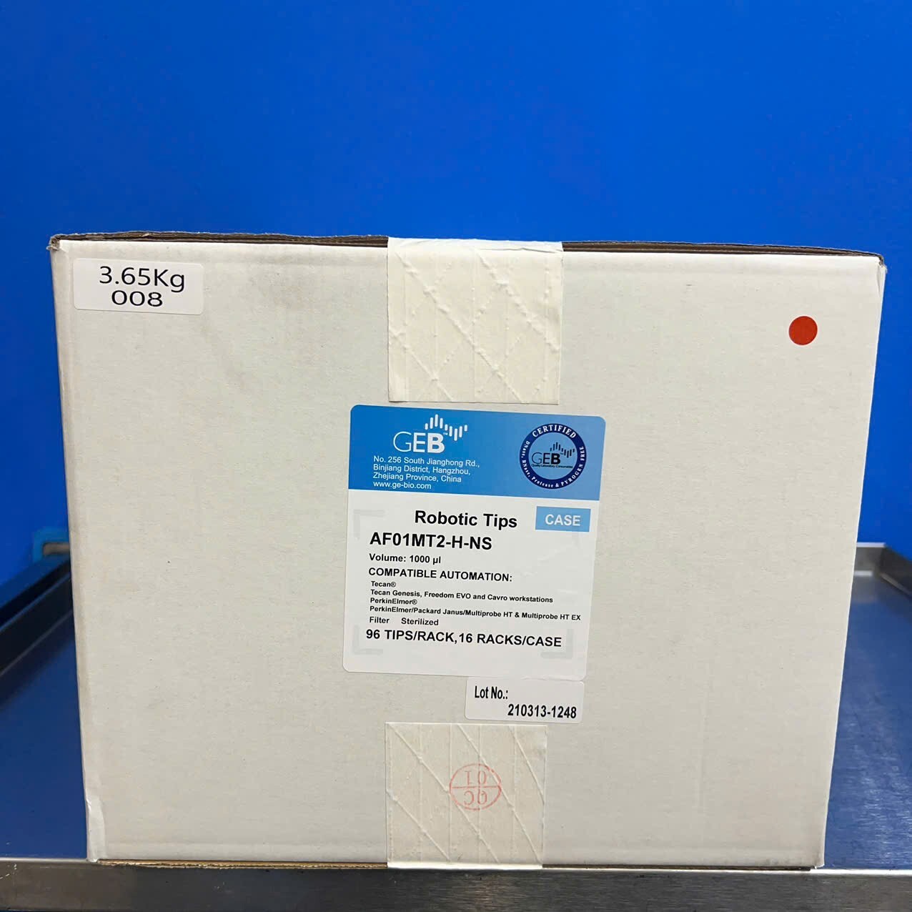GEB AF01MT2-H-NS 1000μL Pre-Sterilized for Tecan Robotic Liquid Handler LiHa
