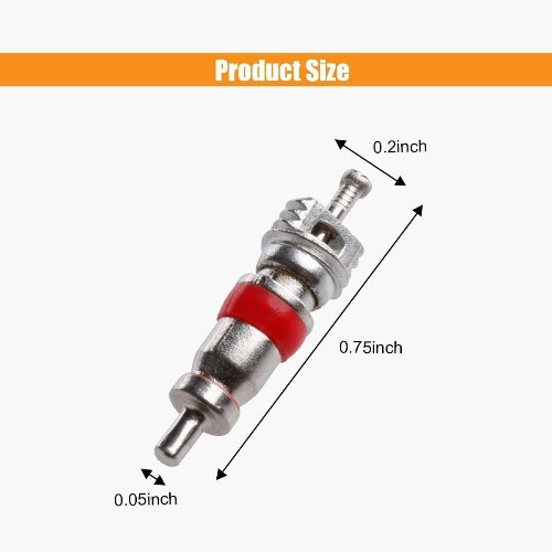100PCS Premium Tyre Valve Cores, Nickel Plated Valve Stem Core Part Replacement,