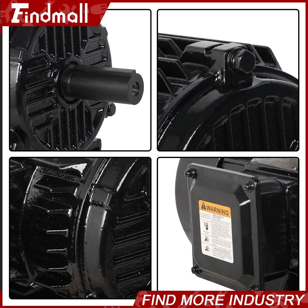1800 RPM 5 HP Electric Motor 184T Frame TEFC 230/460V Severe Duty 3 Phase US