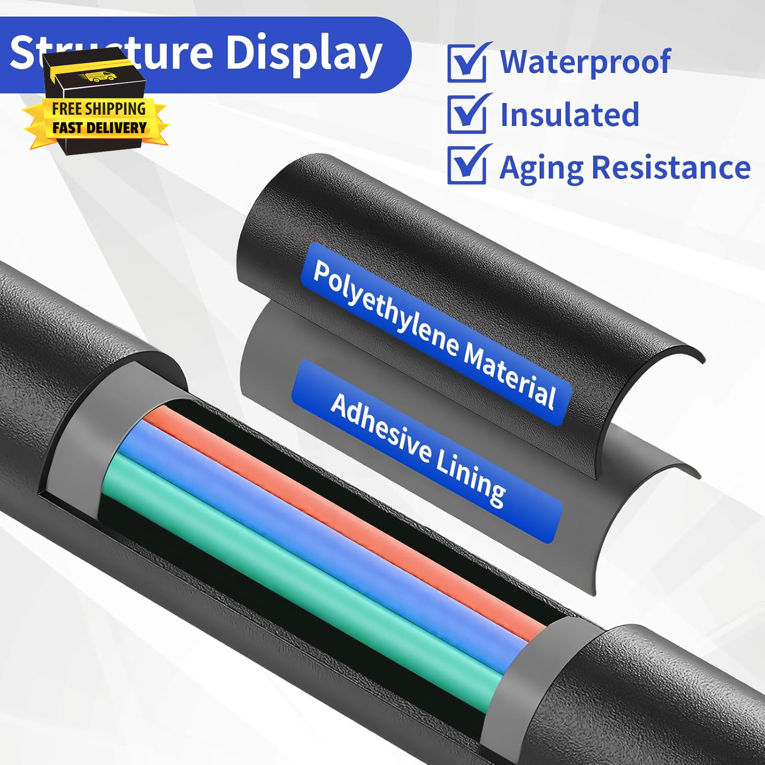 420 Pcs Heat Shrink Tubing Kit, 3:1 Ratio Adhesive Lined, 7 Sizes Marine Wire Sh