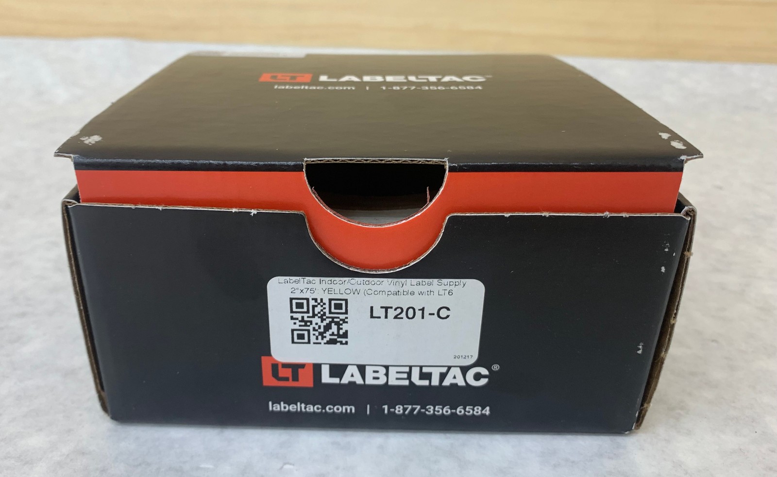 LabelTac LT201-C 2″x75′ Yellow Indoor / Outdoor Vinyl Label for LT6