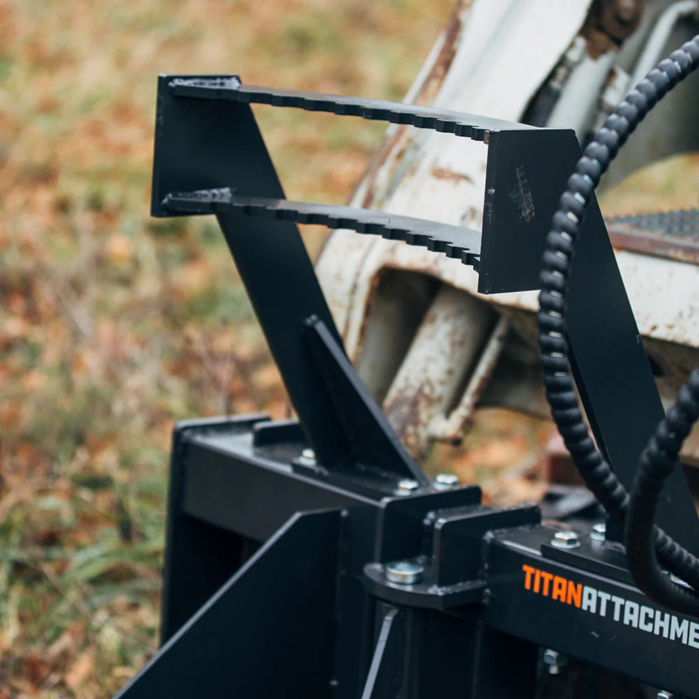 Titan Attachments Post and Tree Puller for Skid Steers, Includes Push Bar Guard