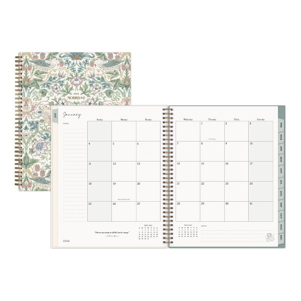 8.5"x11" 2026 Weekly/Monthly Wirebound Planner Printed Strawberry