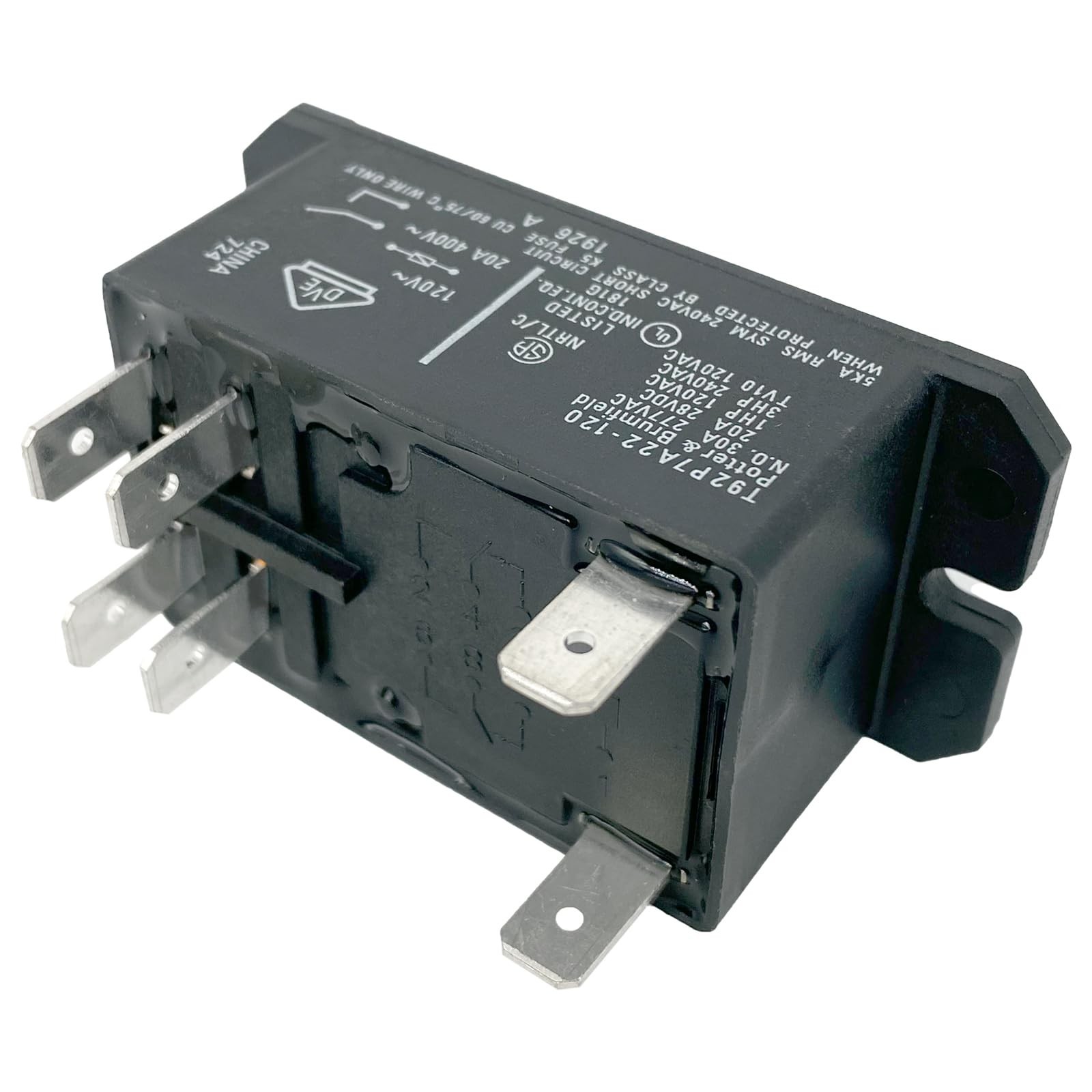 2-Pack T92P7A22-120 Relay – 120VAC 30A 6-Pin DPST-NO Industrial Relay R