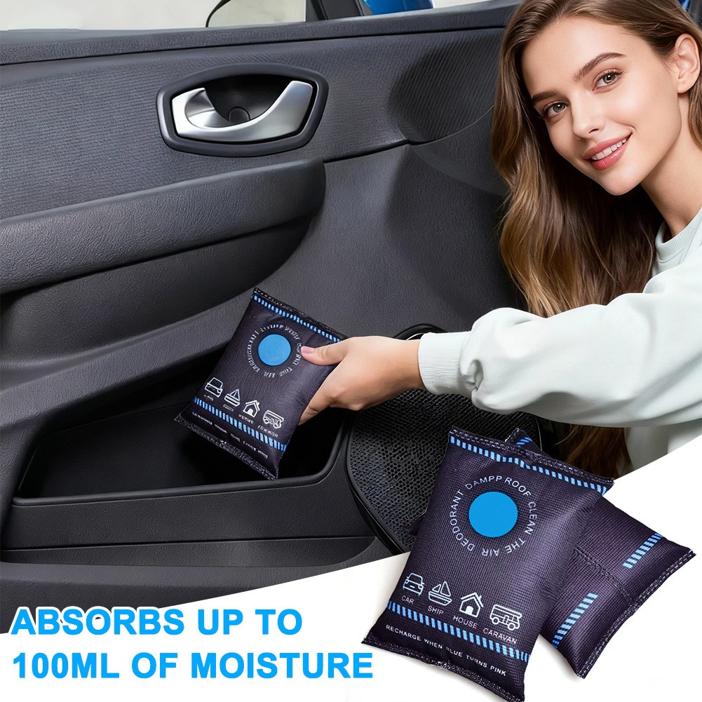 Reusable Silica Gel Car Dehumidifier Bags Windshield & Interior Moisture Control