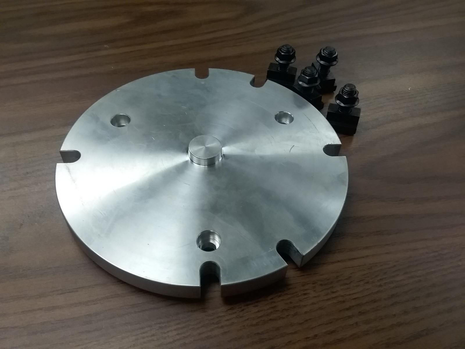 8″ base adapter plate mount chucks on rotary table or milling machine #IN-ADP-8
