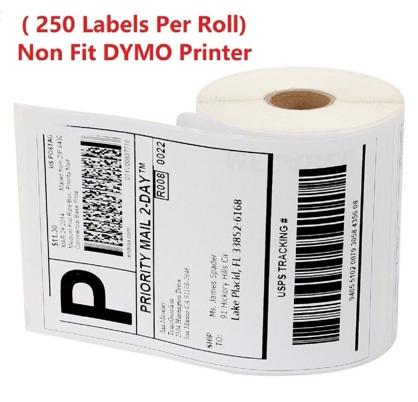 100 Roll label 4×6 Direct Thermal Shipping 250 labels Zebra Eltron ZP450 2844