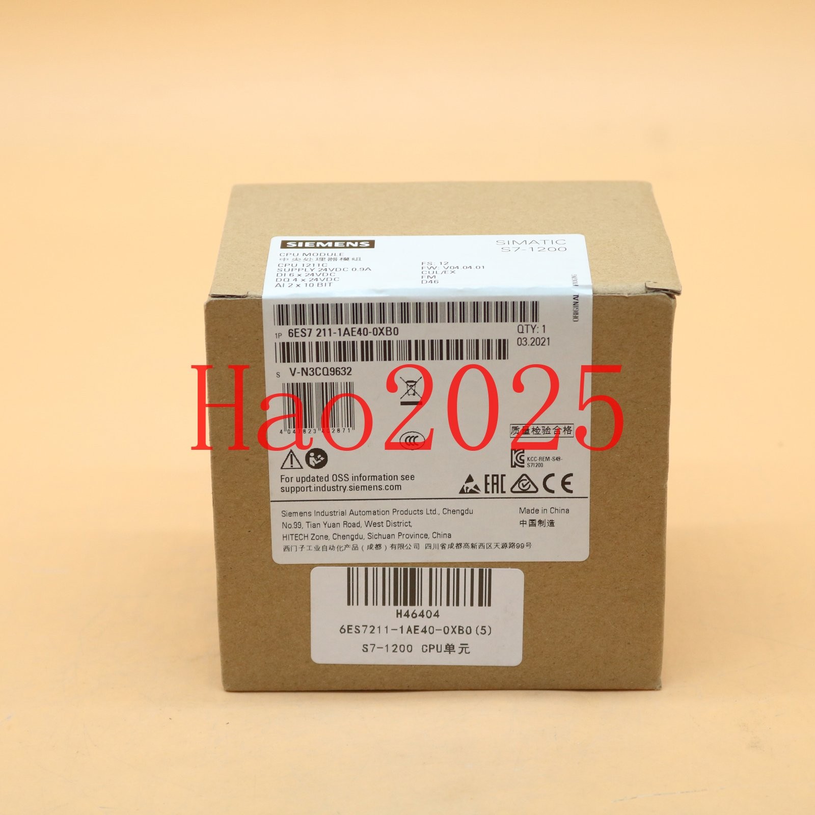 1PC New Siemens PLC Module 6ES7 211-1AE40-0XB0 6ES7 211-1AE40-0XB0 FAST SHIP