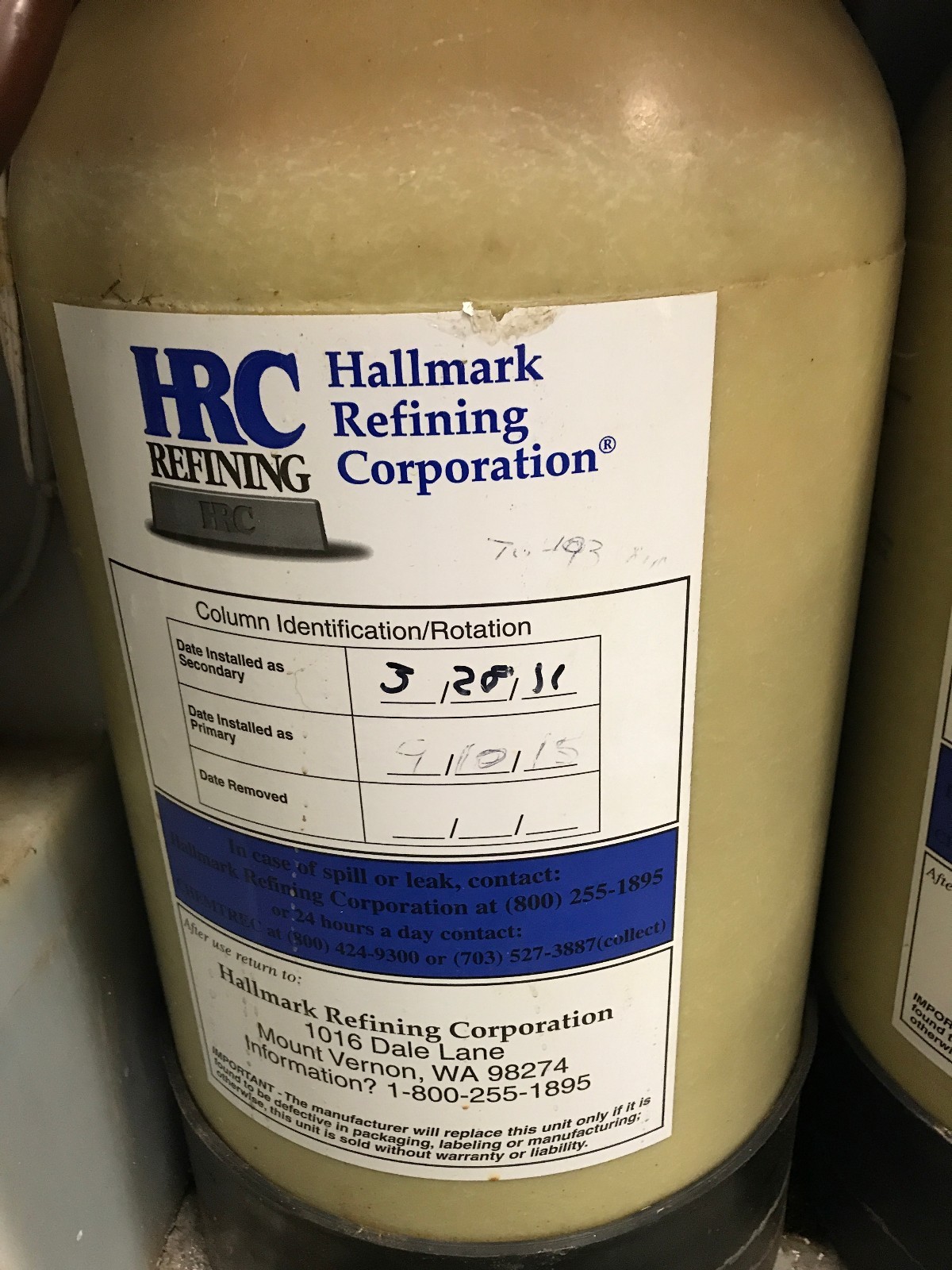 HALLMARK REFINING HRC ENVIRONMENTAL SILVER RECOVERY SYSTEM