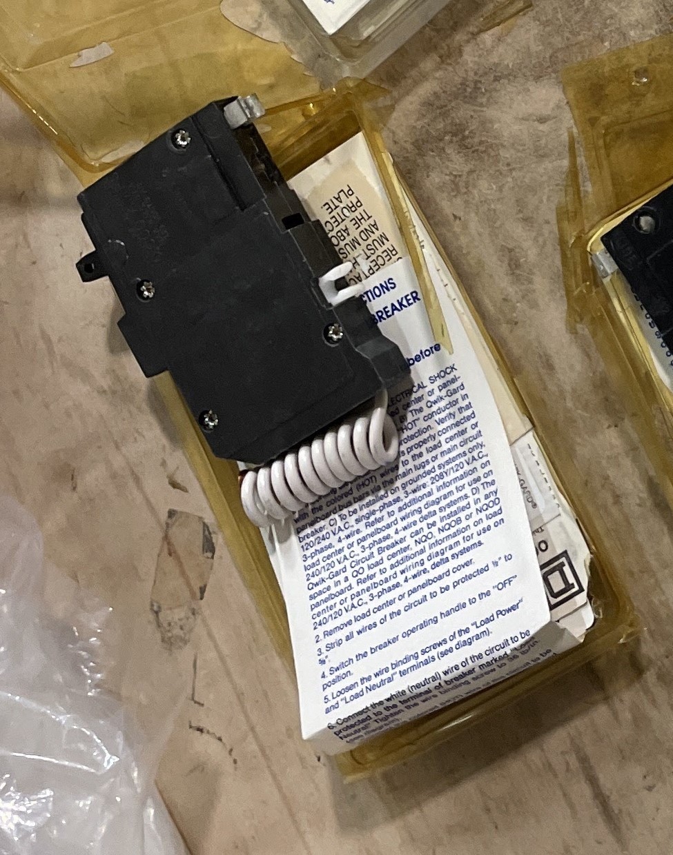 Square D – QO120GFIC QO 20A Single-Pole GFCI Circuit Breaker