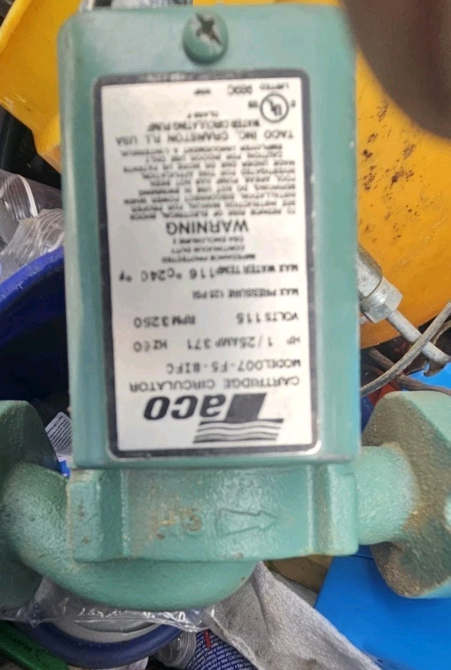 Taco 007-F5 Cast Iron Circulator, 1/25 HP