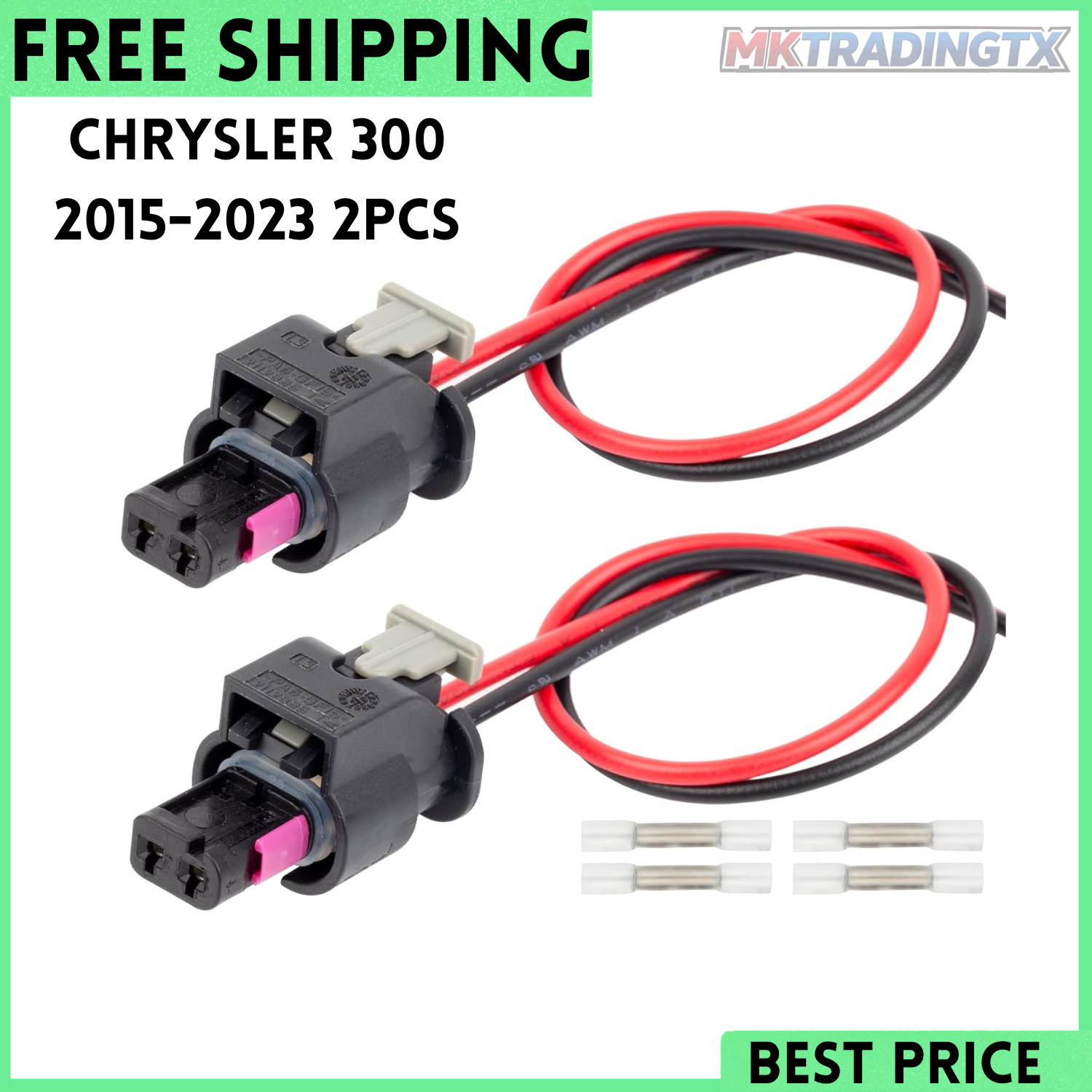 Side Marker Lights Pigtail Connector Wire Harness Fit Dodge Charger 2015-2023