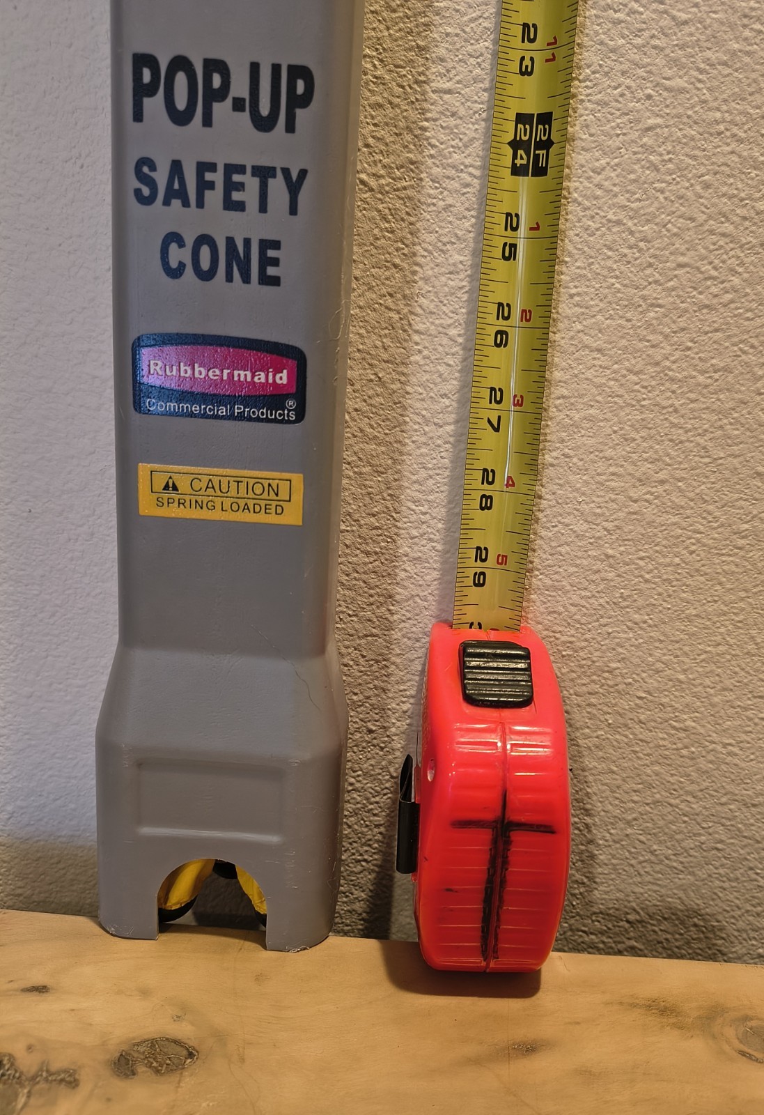 Rubbermaid Commercial Multilingual PopUp Safety Cone 32.5″ tall FG9S0100YEL