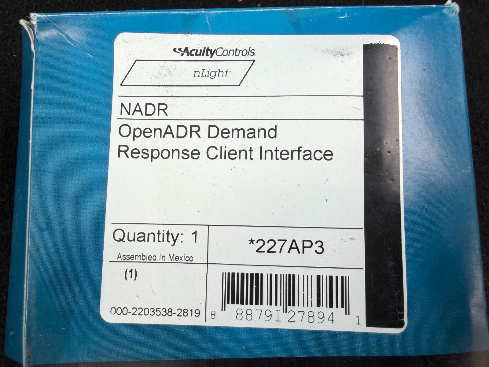 Acuity Controls NADR OpenADR Demand Response Client Interface 227AP3