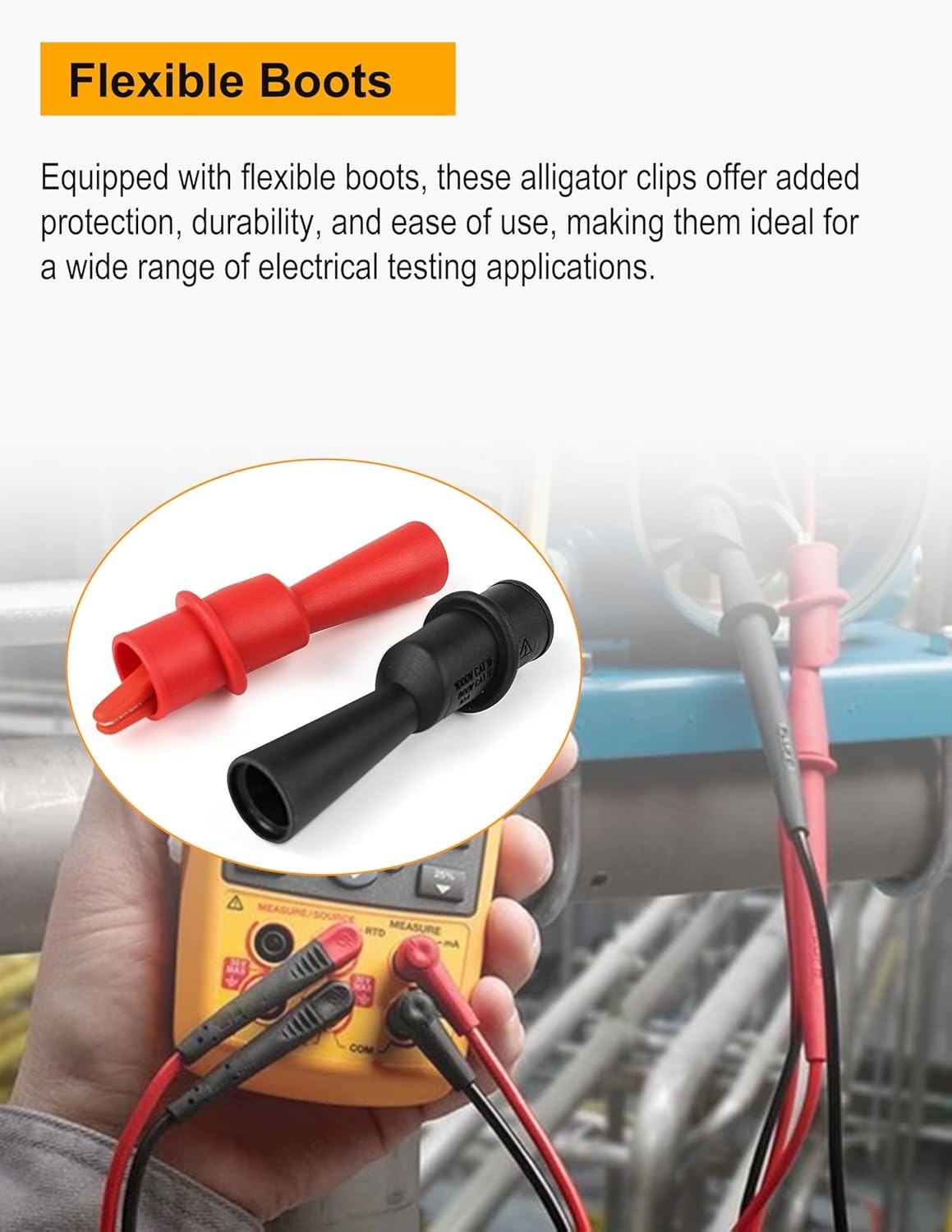 AC175 Slide-On Alligator Clip Set – Compatible with Fluke TL71 TL75 TL175