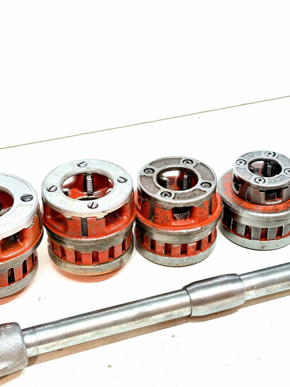 Ridgid 12-R Pipe Threader Die Head Set & Ratchet Head 12R 1/2″ – 2″ Dies #BG5