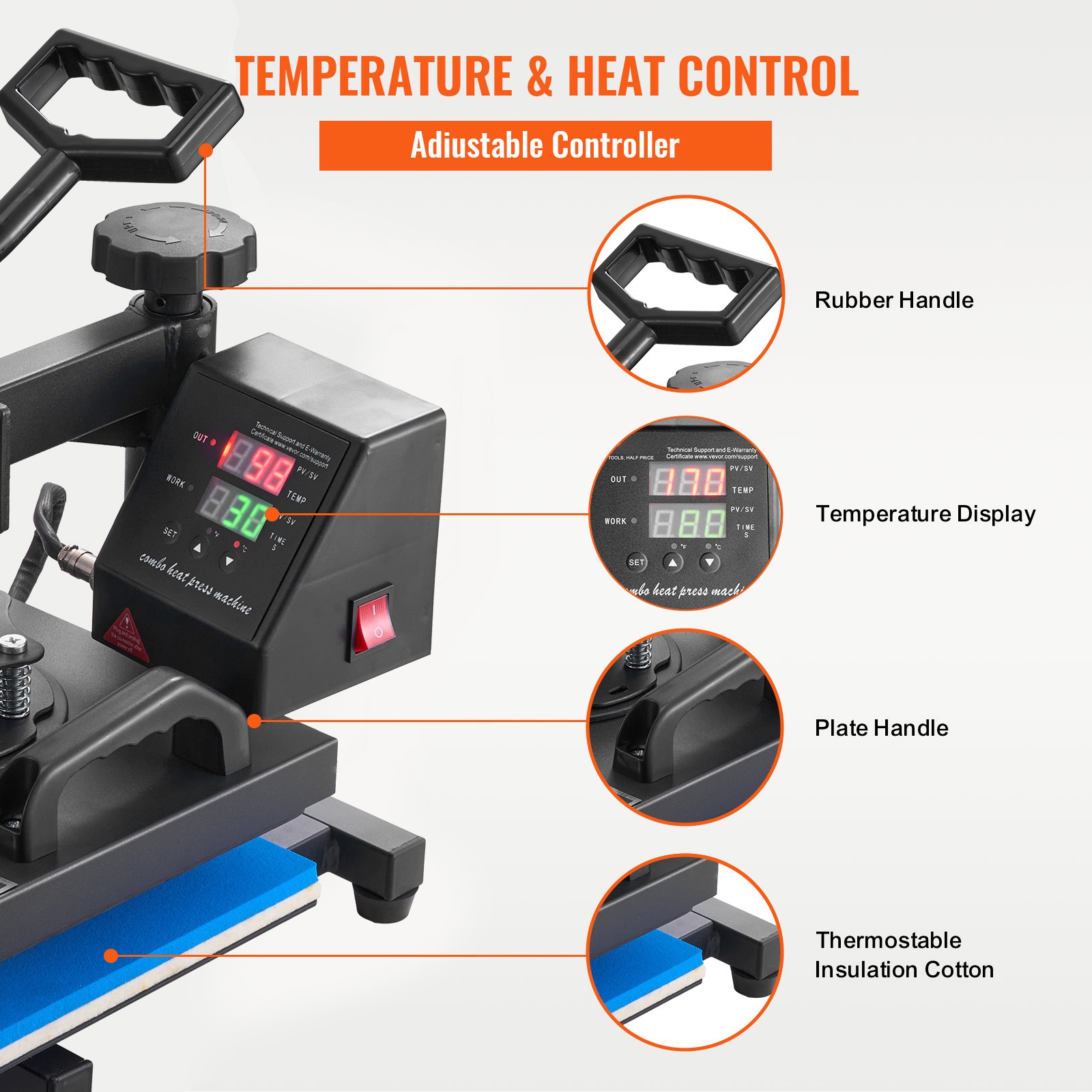 Uimoso DUAL DIGITAL HEAT PRESS MACHINE T-SHIRT SUBLIMATION PRINTER TRANSFER
