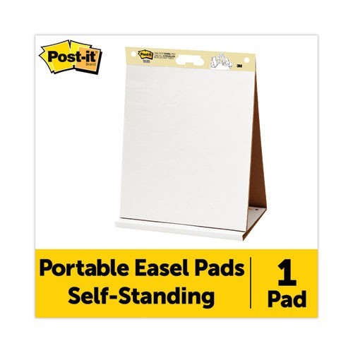 Post-it Super Sticky Tabletop Easel Pad, Unruled, (20) White 20×23 Sheets