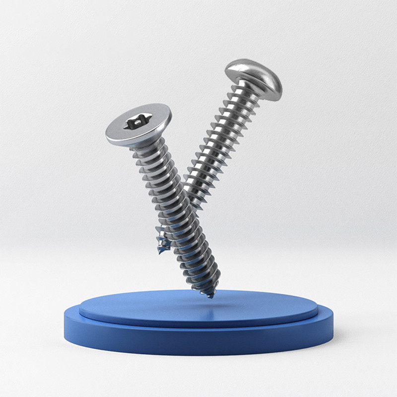 A2 Stainless Steel Round Head/Countersunk Head Self Tapping Screws Plum Groove